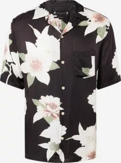 AllSaints Chemises Décontractées Coupe Regular Chemise ALAMEIN Homme Noir