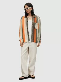 AllSaints Gilets Vestes En Maille Homme écru -AllSaints Magasin D'usine 7575279d59473367e22595188ad4890e