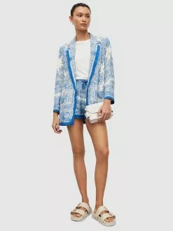 AllSaints Blazers Longs Blazer ALEIDA RAFAELA Femme Bleu / Bleu Ciel -AllSaints Magasin D'usine 78c75ee3b5f80074fb0f47b4d62ae3bc