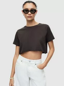 AllSaints T-shirts T-shirt SOPH Femme Noir Chiné -AllSaints Magasin D'usine 78fee0f257c022ff821b9b6c69b2992f