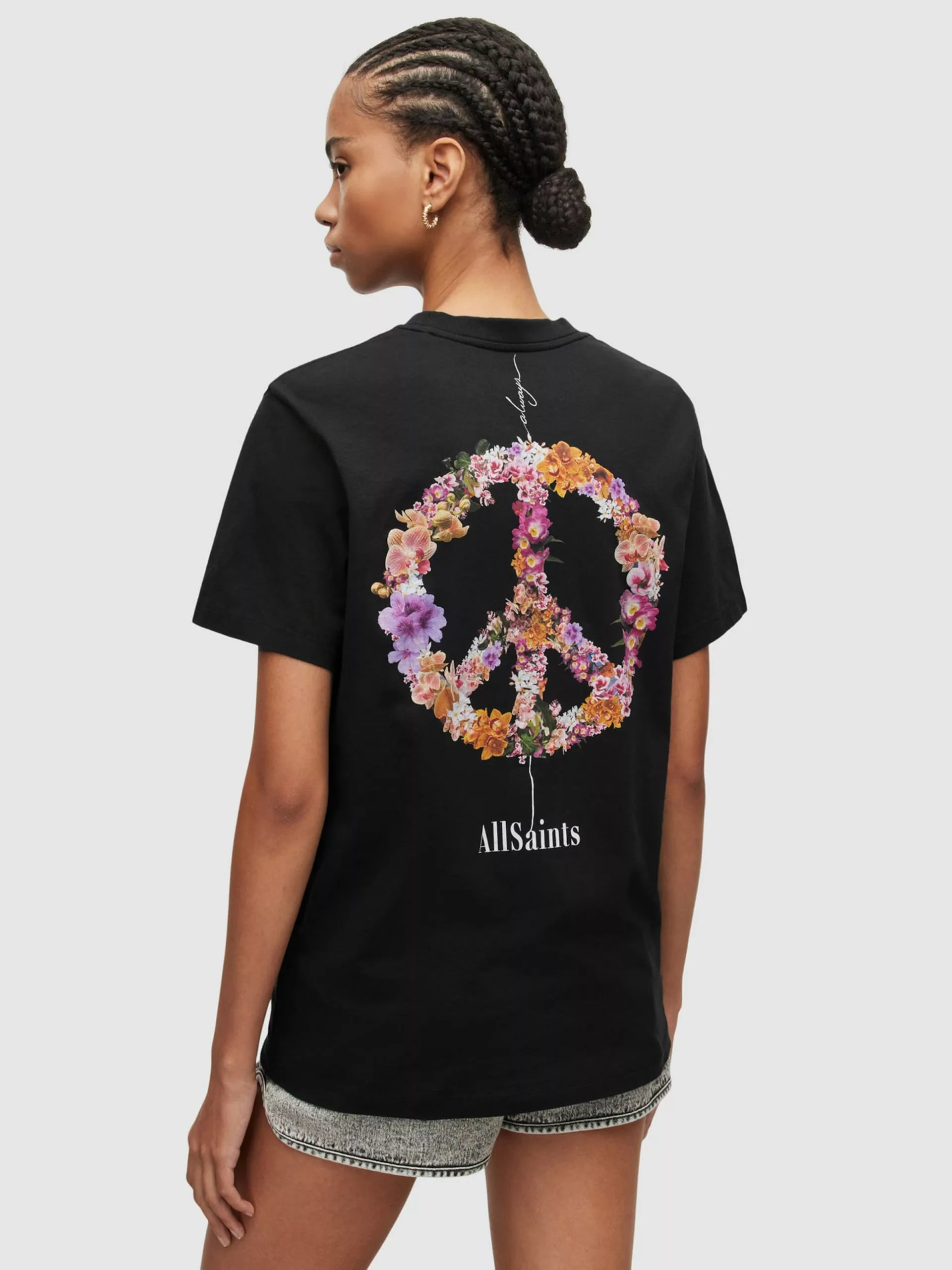 AllSaints T-shirts T-shirt SERENI Femme Noir 7 AllSaints T-shirts T-shirt SERENI Femme Noir – Image 5