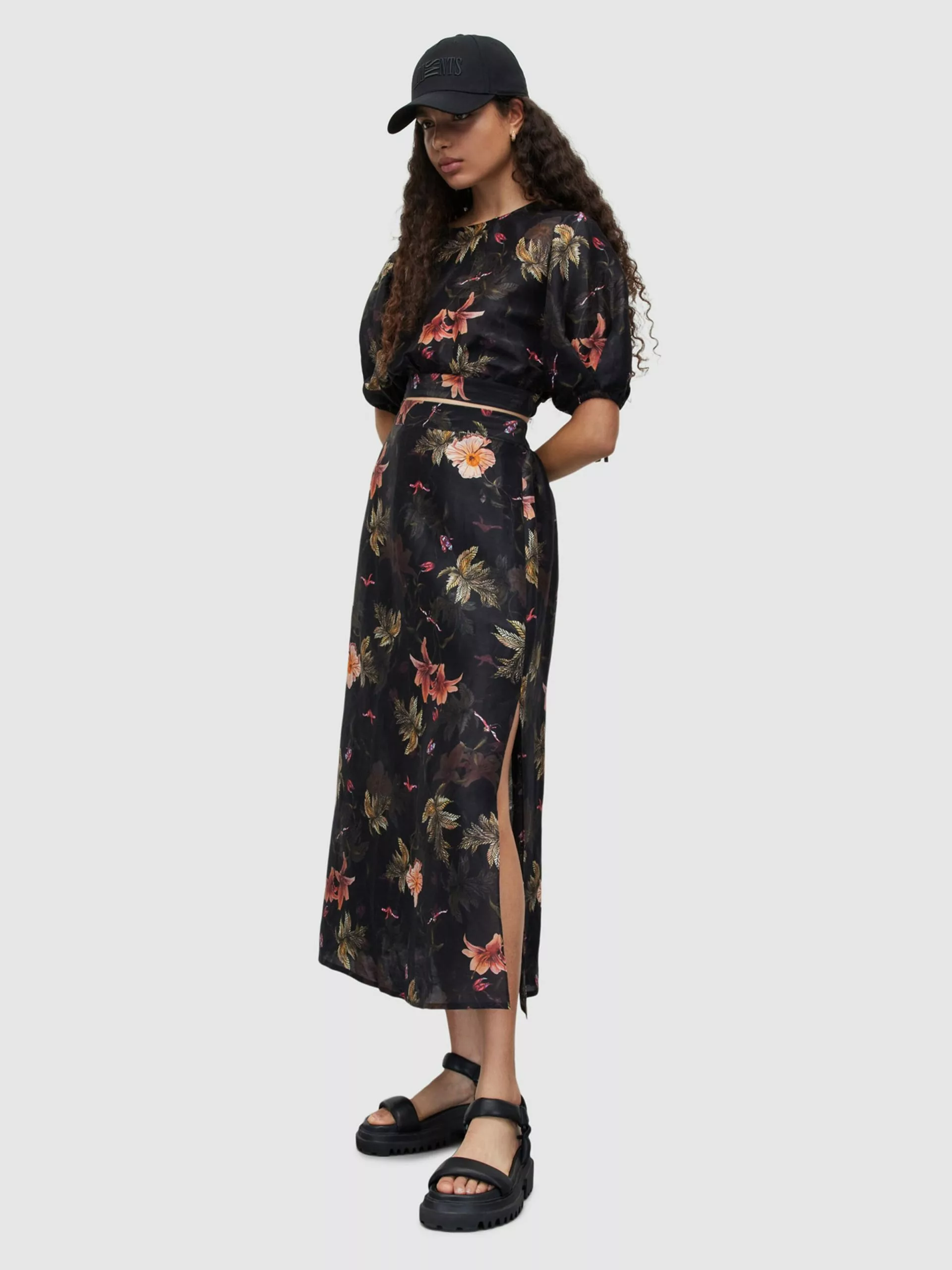 AllSaints Jupes Midi Jupe ASTA Femme Noir 6 AllSaints Jupes Midi Jupe ASTA Femme Noir – Image 4