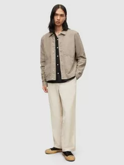 AllSaints Vestes De Mi-saison Veste Mi-saison BRUC Homme Taupe -AllSaints Magasin D'usine 7b95903cda3af4a9ba021f4b16137bd4