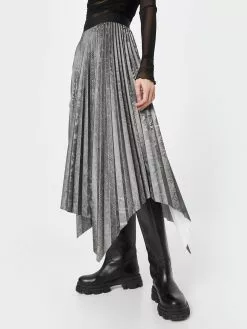 AllSaints Jupes Midi Jupe PHIA Femme Argent -AllSaints Magasin D'usine 7e012dfda9ae9b553fcc81e89c39c28f