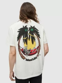 AllSaints T-shirts T-Shirt RECLINE Homme Blanc -AllSaints Magasin D'usine 81661ddc4921ac630acbda94e0af6adb