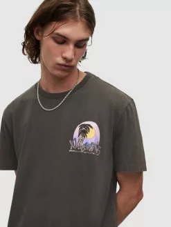 AllSaints T-shirts T-Shirt CHROMA Homme Noir Chiné -AllSaints Magasin D'usine 84bb4bb8728f33f24beba9388167ddb7