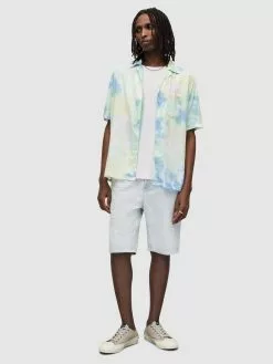 AllSaints Chemises Décontractées Coupe Regular Chemise PILAR Homme Vert Clair -AllSaints Magasin D'usine 8519c7b2983aad736108df53cbf8dc69