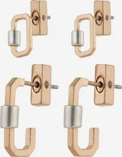 AllSaints Clous Doreille Boucles Doreilles Femme Or