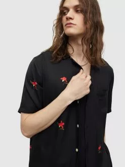 AllSaints Chemises Décontractées Coupe Regular Chemise Homme Noir -AllSaints Magasin D'usine 8649c468ab403033eb74800f8644550d