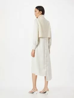 AllSaints Robes Midi Robe ZOEY Femme Blanc -AllSaints Magasin D'usine 86810cc01fbb9fe53f834195aeba0aa1
