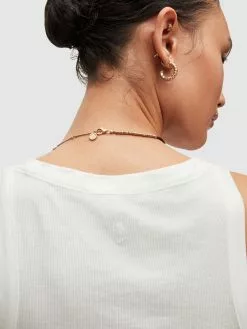 AllSaints Crop Tops Haut RINA Femme Blanc -AllSaints Magasin D'usine 886d5759588a6c9734c3802a534cc258