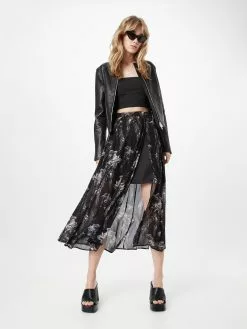 AllSaints Jupes Midi Jupe CARI MIA Femme Noir -AllSaints Magasin D'usine 887d684499120ba1b646fa6b5aba60ca