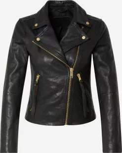 AllSaints Vestes En Cuir Veste Mi-saison DALBY Femme Noir