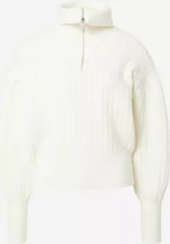 AllSaints Pulls à Col Roulé Pull-over VIOLA Femme Blanc