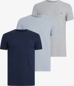 AllSaints T-shirts T-Shirt Tonic Homme Bleu Marine / Bleu Clair / Gris Chiné