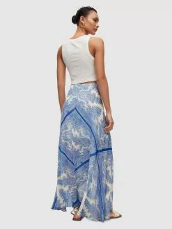AllSaints Jupes Midi Jupe RAFAELA Femme Bleu -AllSaints Magasin D'usine 9105e70a437bfa143b117b02ffd6955b