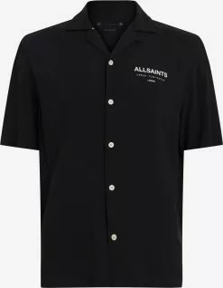 AllSaints Chemises Décontractées Coupe Regular Chemise UNDERGROUND Homme Noir