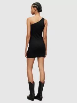 AllSaints Robes En Jersey Robe STEF Femme Noir -AllSaints Magasin D'usine 93a20e28bd8f7336e4c4c8af9ca0b48a