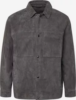 AllSaints Chemises Décontractées Coupe Regular Chemise EMLEY Homme Gris Foncé