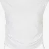 AllSaints Crop Tops Haut BETA Femme Blanc -AllSaints Magasin D'usine 972fd0e6da83988abb19a0a3df283238