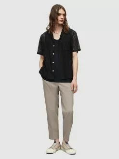 AllSaints Chemises Décontractées Coupe Regular Chemise CALA Homme Noir -AllSaints Magasin D'usine 992f4b4e27907c9d9ec748642be73670
