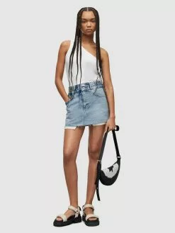AllSaints Mini-jupes Jupe HAILEY Femme Indigo -AllSaints Magasin D'usine a054622f8aaa470316e6871e46bccb84
