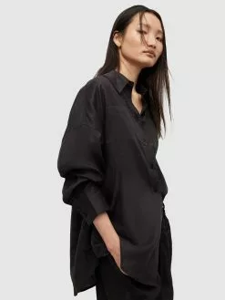 AllSaints Chemisiers Chemisier INEZ Femme Noir -AllSaints Magasin D'usine a30000d5e7abeb4c46189dcd4b33df0a