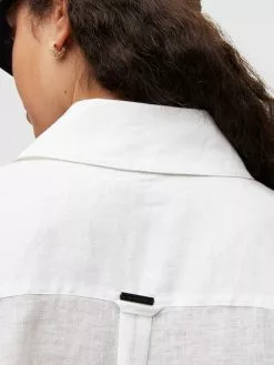 AllSaints Chemisiers Chemisier INEZ Femme Blanc Cassé -AllSaints Magasin D'usine a443cf6150d3581972da39ea0d87dd49