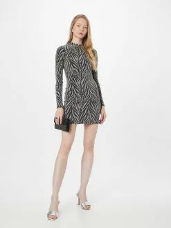 AllSaints Mini-robes Robe AMAYA Femme Noir / Argent -AllSaints Magasin D'usine a447c33600a079d16db807cbebd1dbbb