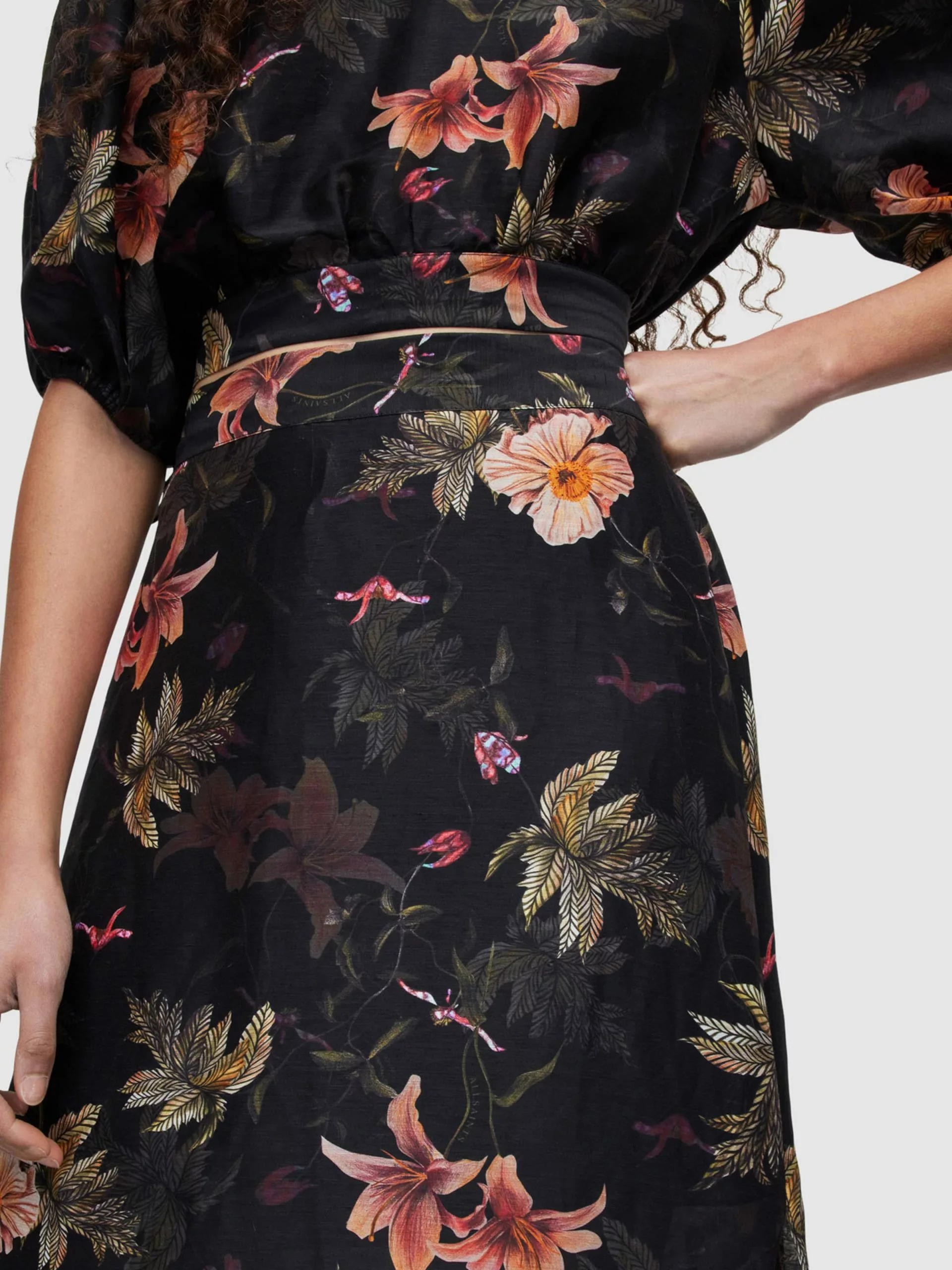 AllSaints Jupes Midi Jupe ASTA Femme Noir 4 AllSaints Jupes Midi Jupe ASTA Femme Noir – Image 2