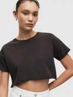 AllSaints T-shirts T-shirt SOPH Femme Noir Chiné -AllSaints Magasin D'usine a61a6557644a23681c7d46cf85419efe