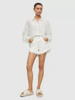 AllSaints Chemisiers Chemisier CARMEN Femme Blanc -AllSaints Magasin D'usine a68b0b33b31059d8aff684cc48130484