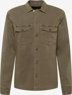 AllSaints Chemises Décontractées Coupe Regular Chemise Homme Kaki