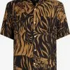 AllSaints Chemises Décontractées Coupe Regular Chemise WILDCAT Homme Noisette / Noir -AllSaints Magasin D'usine ac99e75b0283d355bcc2d26160968a33