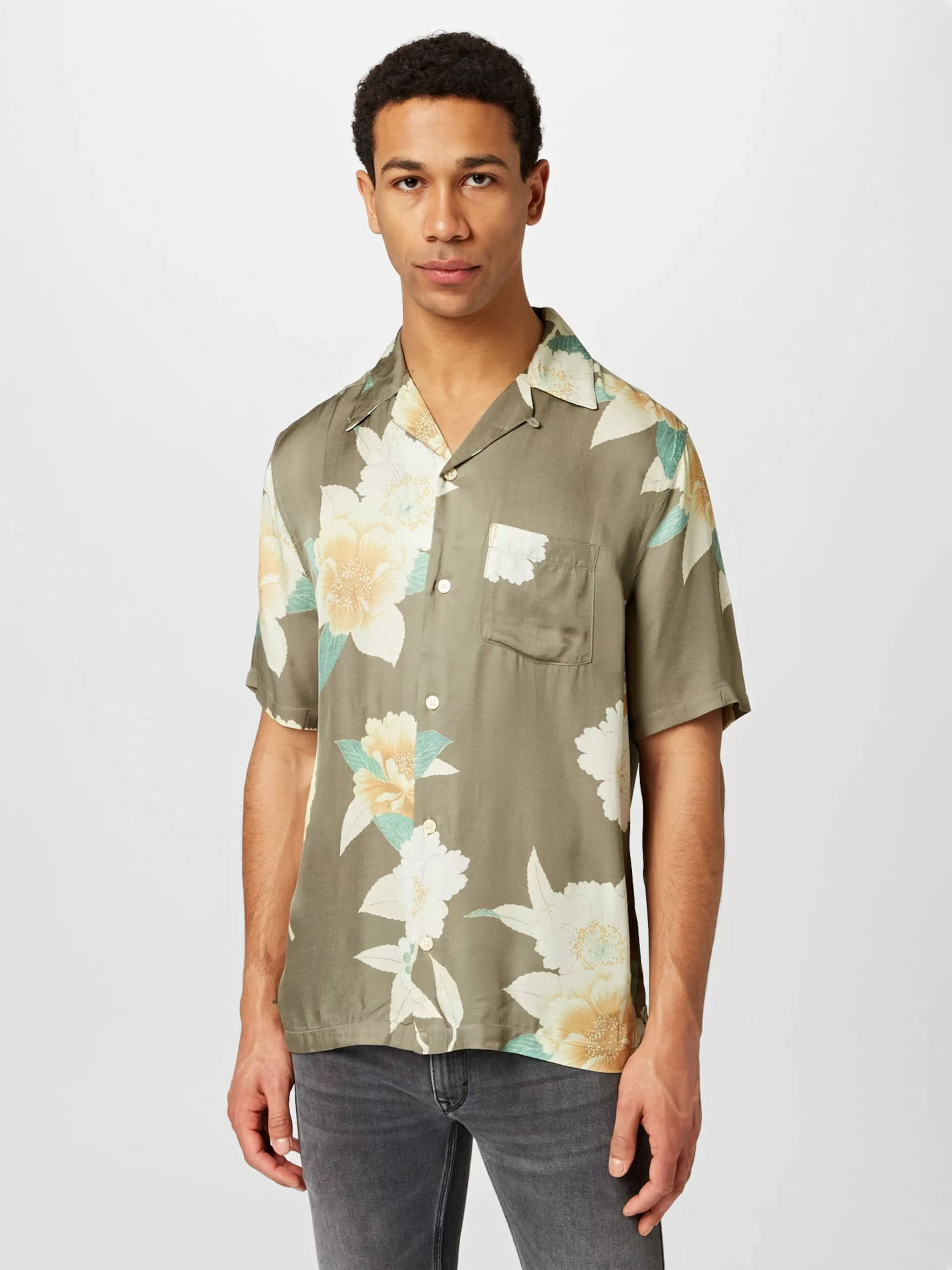 AllSaints Chemises Décontractées Coupe Regular Chemise ALAMEIN Homme Vert / Olive 5 AllSaints Chemises Décontractées Coupe Regular Chemise ALAMEIN Homme Vert / Olive – Image 3