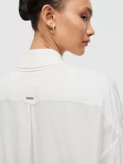 AllSaints Chemisiers Chemisier CARMEN Femme Blanc -AllSaints Magasin D'usine b1b709f3c4190deb6470513d6c2f9d09