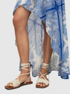 AllSaints Jupes Midi Jupe RAFAELA Femme Bleu -AllSaints Magasin D'usine b1c7e941bd58993a836e9c0d5dc138b8