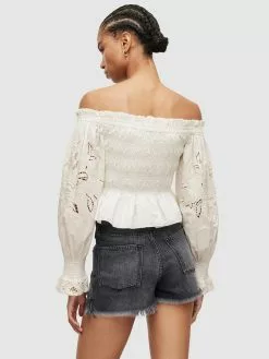 AllSaints Hauts Chemisier LARA Femme Blanc -AllSaints Magasin D'usine b20102a77263c6a0f69b38e790532e05