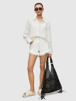 AllSaints Chemisiers Chemisier CARMEN Femme Blanc -AllSaints Magasin D'usine b81cd192f9f5001aff5c14f0cef2165f