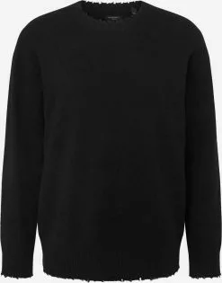 AllSaints Pulls à Col Rond Pull-over LUKA Homme Noir