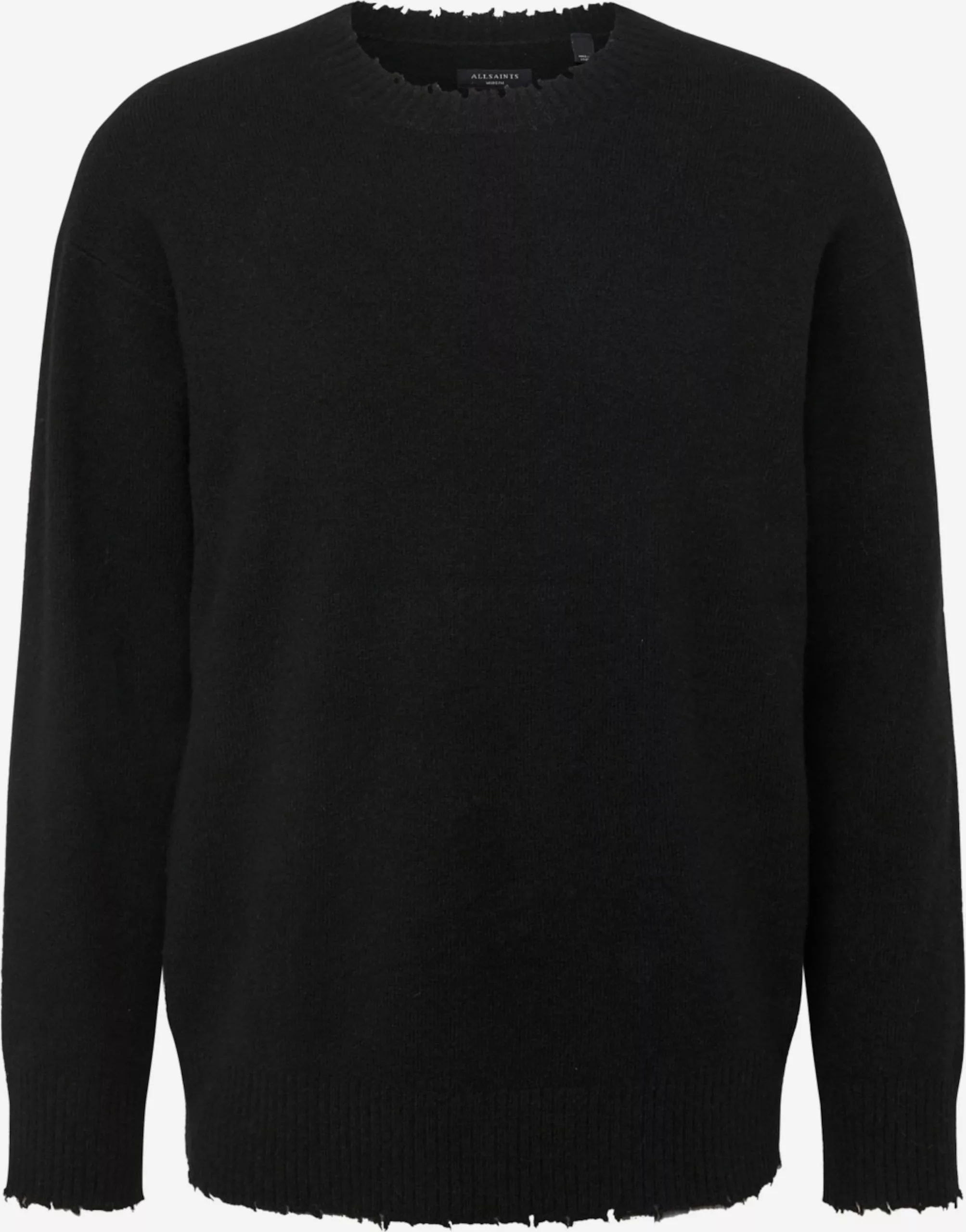 AllSaints Pulls à Col Rond Pull-over LUKA Homme Noir 3 AllSaints Pulls à Col Rond Pull-over LUKA Homme Noir