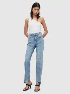 AllSaints Droits Regular Jean KYM Femme Bleu Clair -AllSaints Magasin D'usine ba4d651a0a609ebbeb86a2397b7fc61c