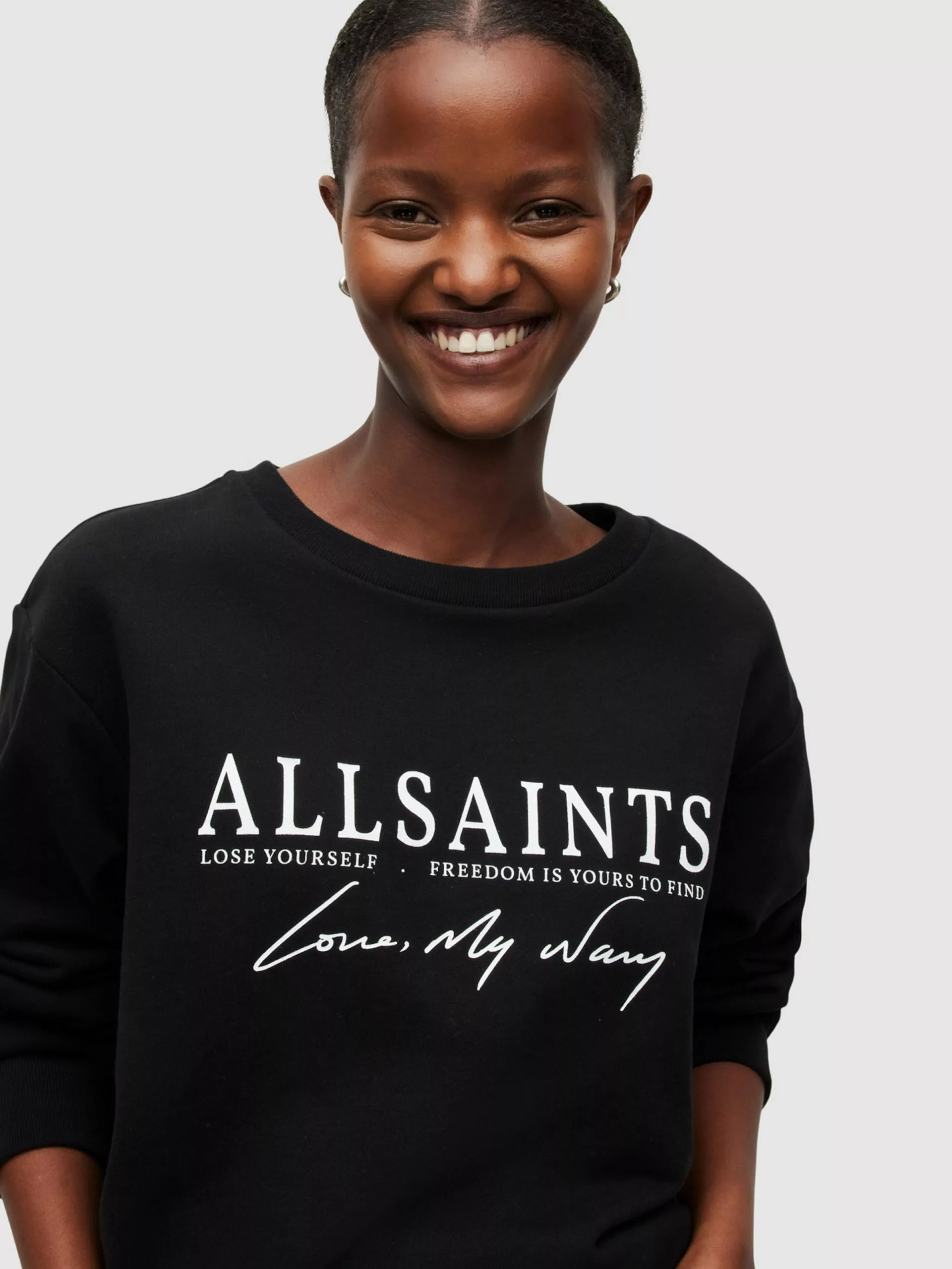 AllSaints Sweats Sweat-shirt RISTA Femme Noir 4 AllSaints Sweats Sweat-shirt RISTA Femme Noir – Image 2