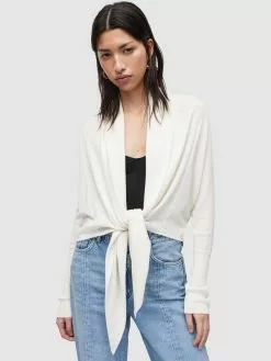 AllSaints Pulls Basiques Pull-over WASSON PIRATE Femme Blanc -AllSaints Magasin D'usine c04d6161309bd7f04c927dbd137f4a03