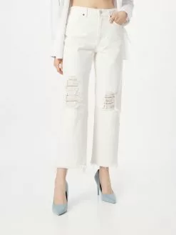 AllSaints Jeans Wide Leg Jean APRIL Femme Blanc -AllSaints Magasin D'usine c06851d392bea36a09f33a44dff2d4c7