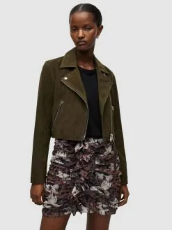 AllSaints Vestes En Cuir Veste Mi-saison DALBY Femme Sapin -AllSaints Magasin D'usine c8f25cf389f9bdfc731e97907e75ac8e