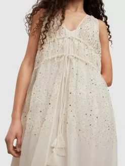 AllSaints Robes Longues Robe ROBYN Femme Beige -AllSaints Magasin D'usine cab72629a85756cb2117025a8d0470c7