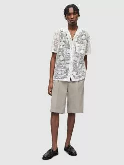 AllSaints Chemises Décontractées Coupe Regular Chemise LONGA Homme Blanc -AllSaints Magasin D'usine cb876eaac1bfb16c91313160de71bc76