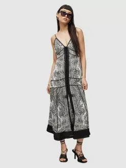 AllSaints Robes Longues Robe DAHLIA RAFAELA Femme Blanc Cassé -AllSaints Magasin D'usine ced3e1d2b01d2073f10b0eec1b2c4080