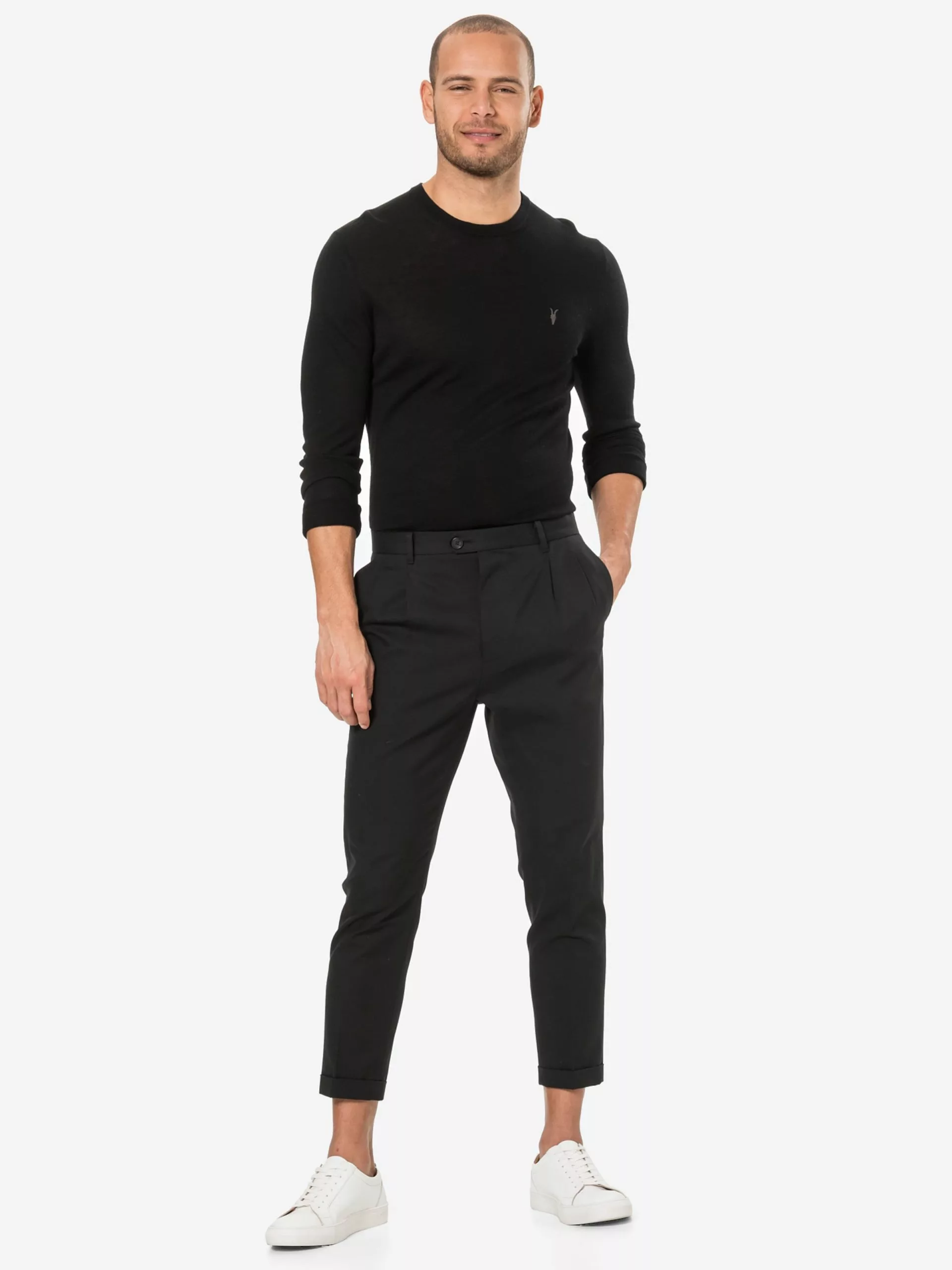 AllSaints Pulls à Col Rond Pull-over Homme Noir 7 AllSaints Pulls à Col Rond Pull-over Homme Noir – Image 5